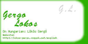 gergo lokos business card