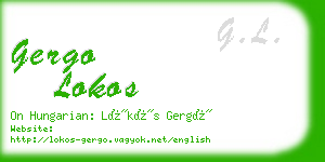 gergo lokos business card